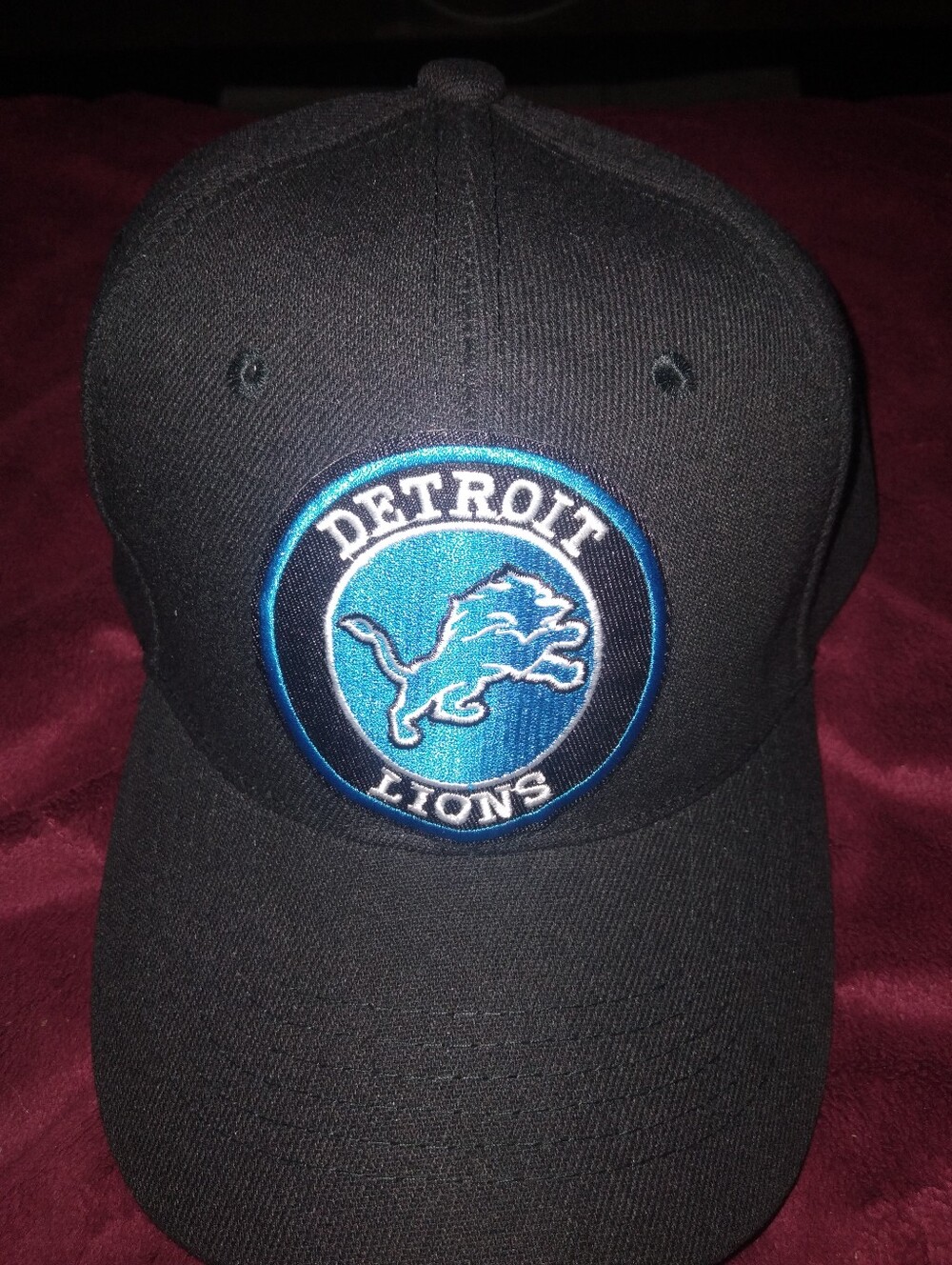 Detroit Lions Black and Blue Embroidered Adjustable Strap